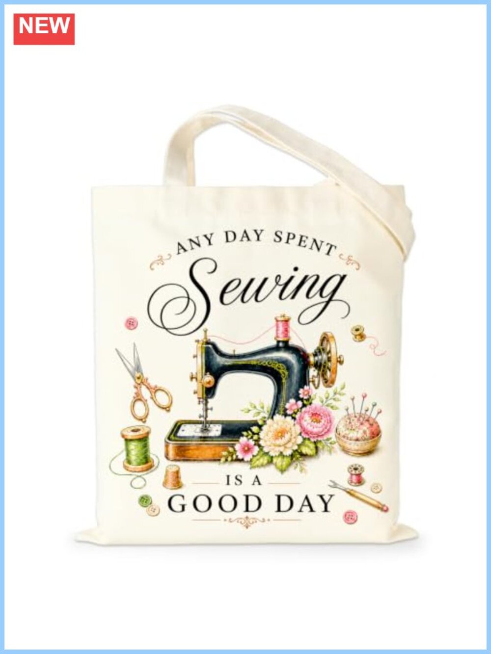 Canvas Tote Bag Sewing Quilting Gift for Women